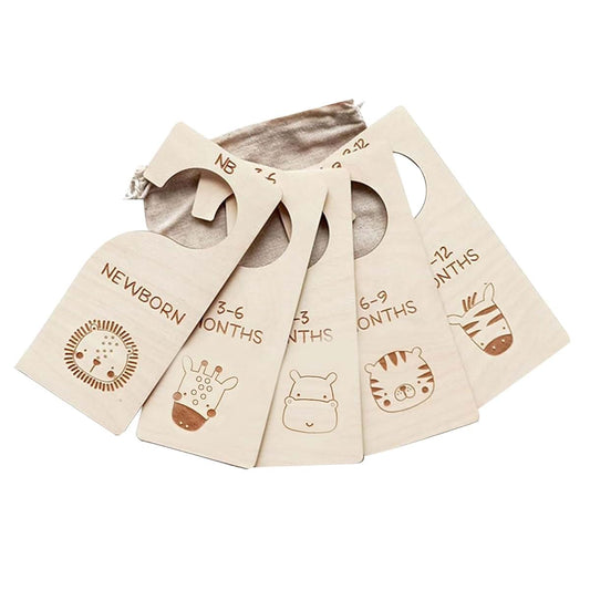Wishnymph 5-Piece Baby Closet Size Dividers For Nursery Organization