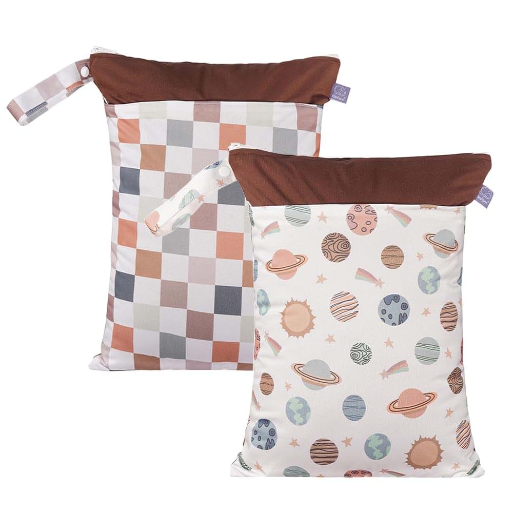 MOMIGO Wet Dry Bags for Cloth Diapers - Multi-Function Reusable Storage Set