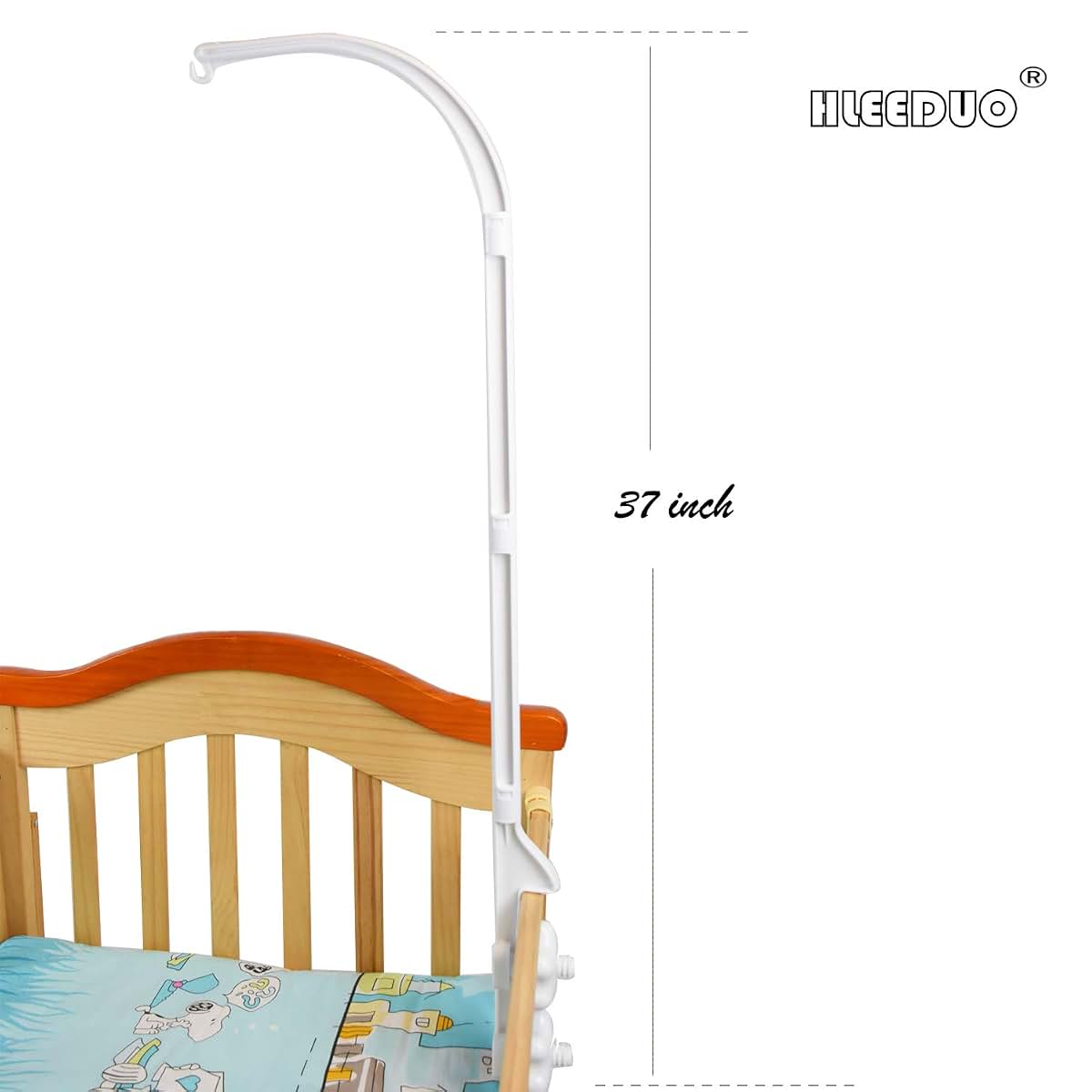 Hleeduo Baby Mobile Hanger And Holder For Crib, 37 Inch Adjustable Arm
