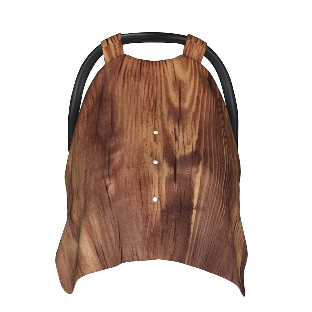 KKLWEGU Brown Wood Grain Baby Car Seat Canopy Cover, Multi Use Breathable Nursing Breastfeeding Covers for Mom Soft