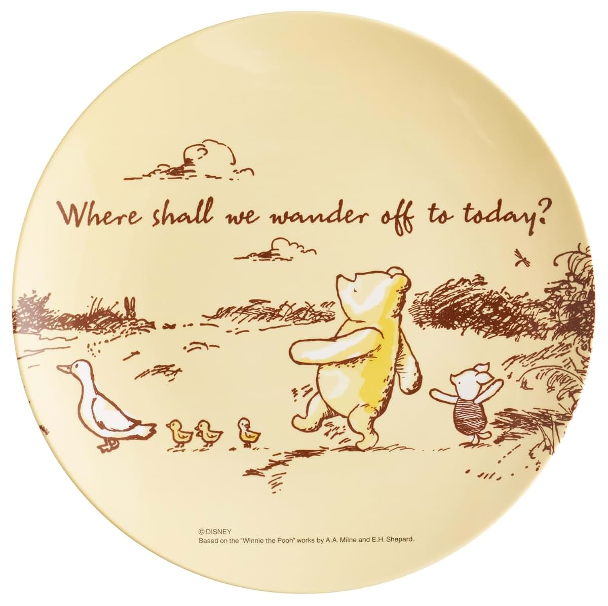 Skater MPL20P-A Melamine Plate 7.9 Inch Disney Winnie the Pooh Classic
