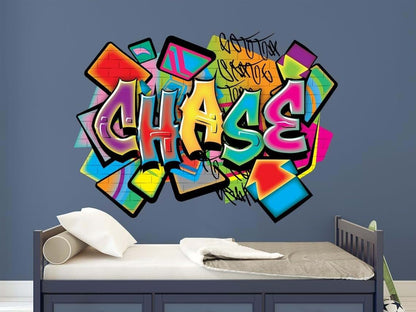 LccSt Personalized Graffiti Style Wall Decal - Custom Name Sticker for Kids Room, Nursery Decor - Personalised Art