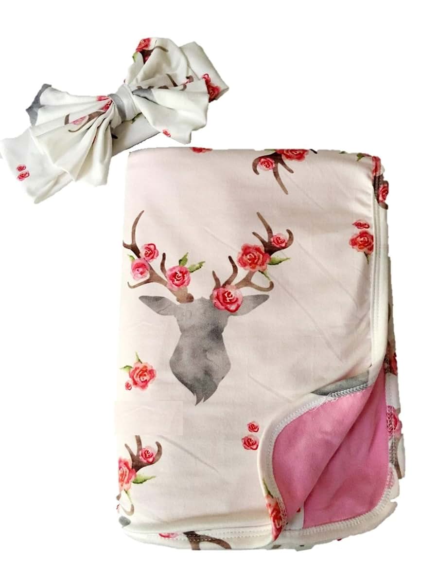 Rosy Kids Ultra Soft Breathable Double Layer Baby Receiving Blanket, Swaddle Blanket for Baby Girl and Baby Boy