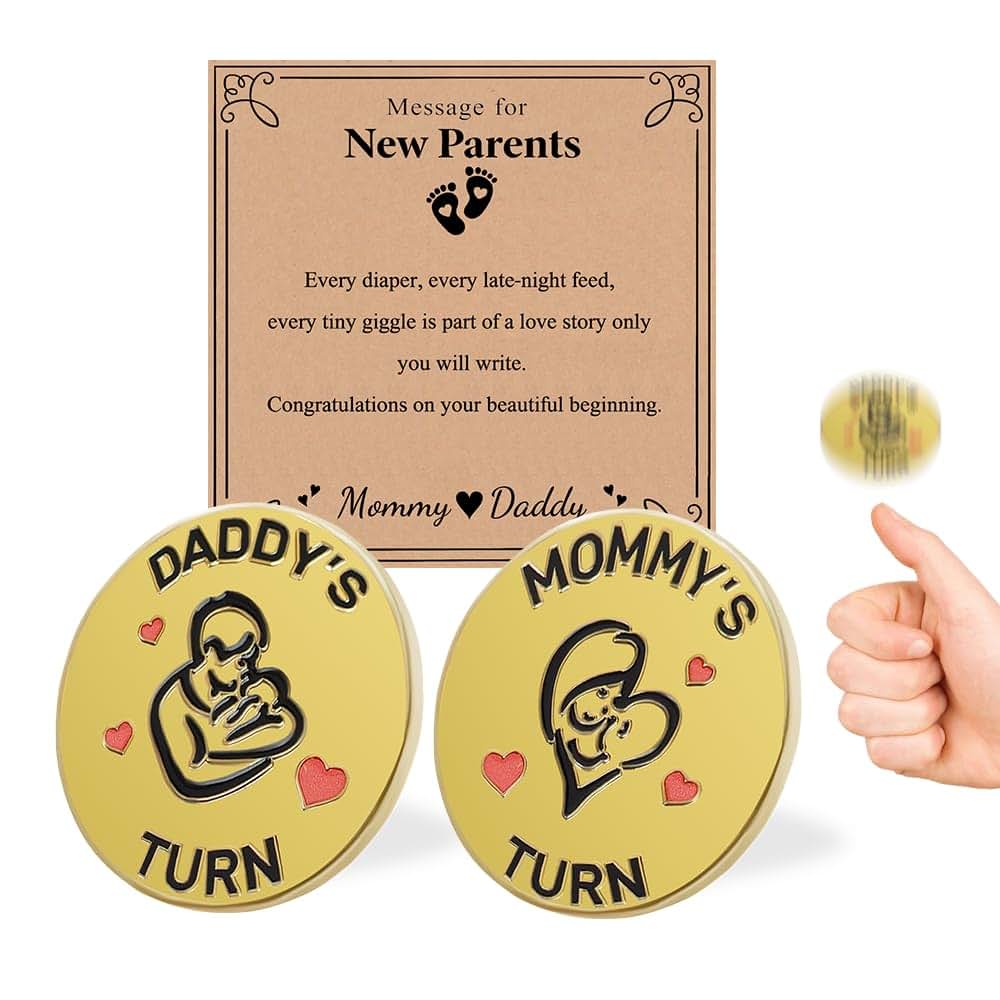 Evere Double-Sided New Parents Funny Decision Coin