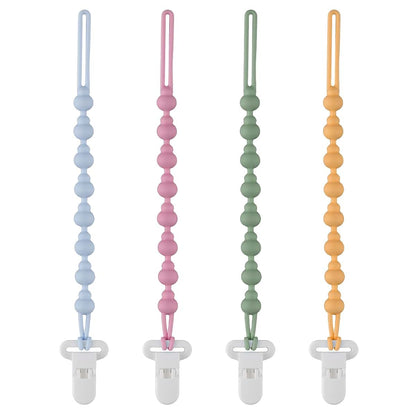 BabyOneStop 4 Pack Silicone Pacifier Clips for Tommee Tippee