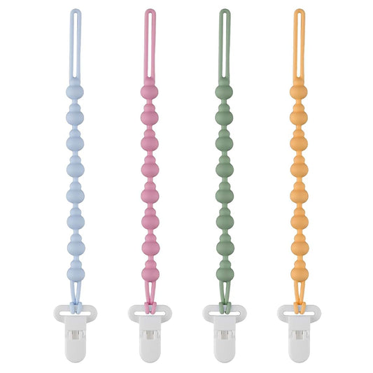 BabyOneStop 4 Pack Silicone Pacifier Clips for Tommee Tippee