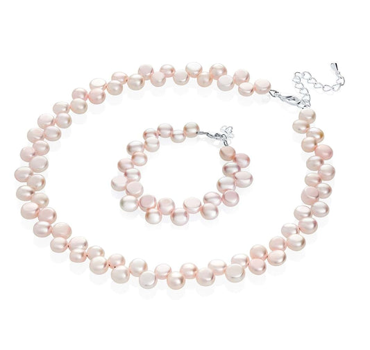 Crystal Dream Freshwater Pearl Baby Bracelet and Necklace Gift Set