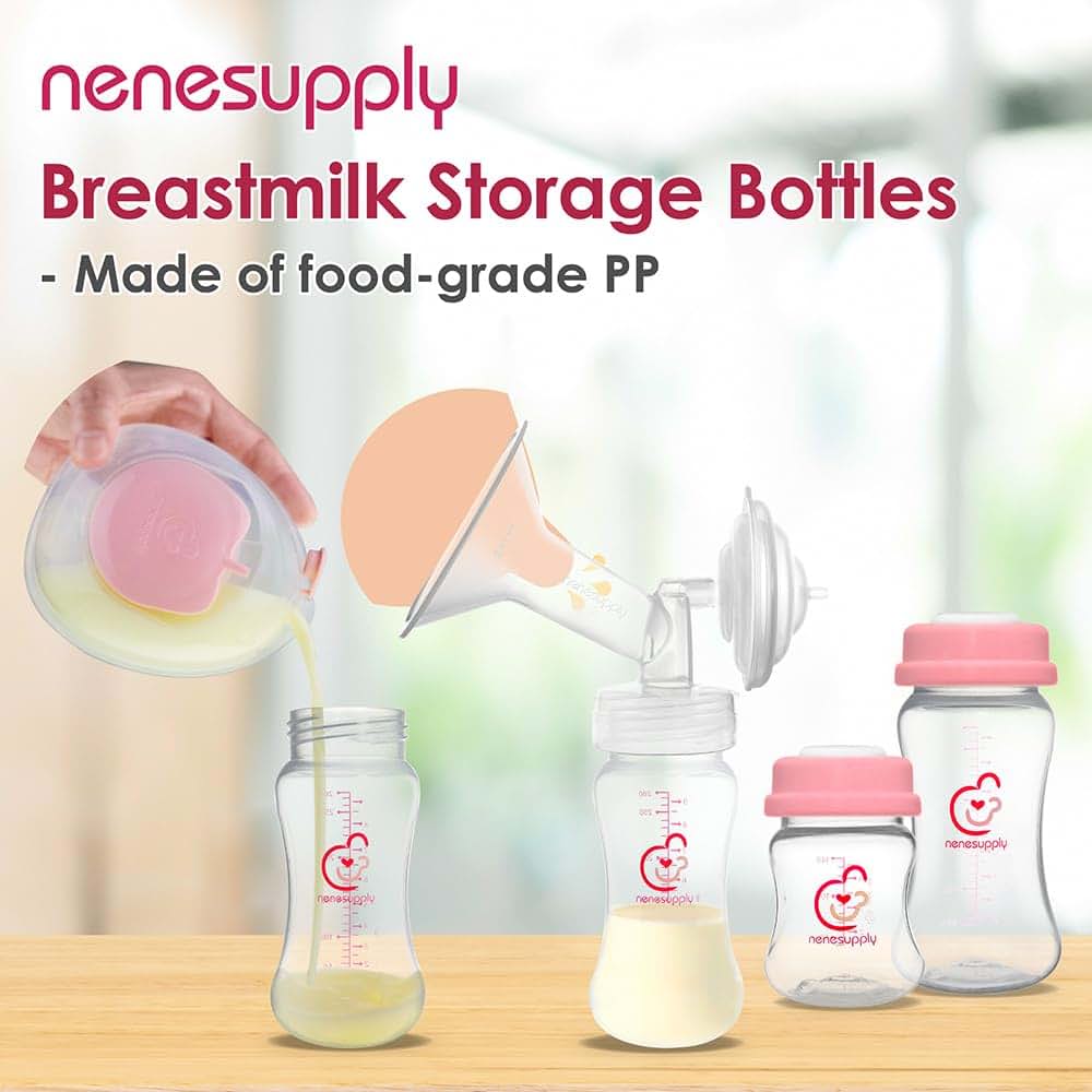 Nenesupply Storage Bottles for Breastmilk Collection and Feeding
