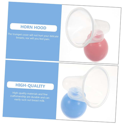 Manual Breastmilk Sucker Hand Pump with Silicone Trumpet Cover, 6 Sets