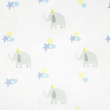 Lush Decor Elephant Balloon Sherpa Baby Blanket, 40" x 30", Gray & Blue