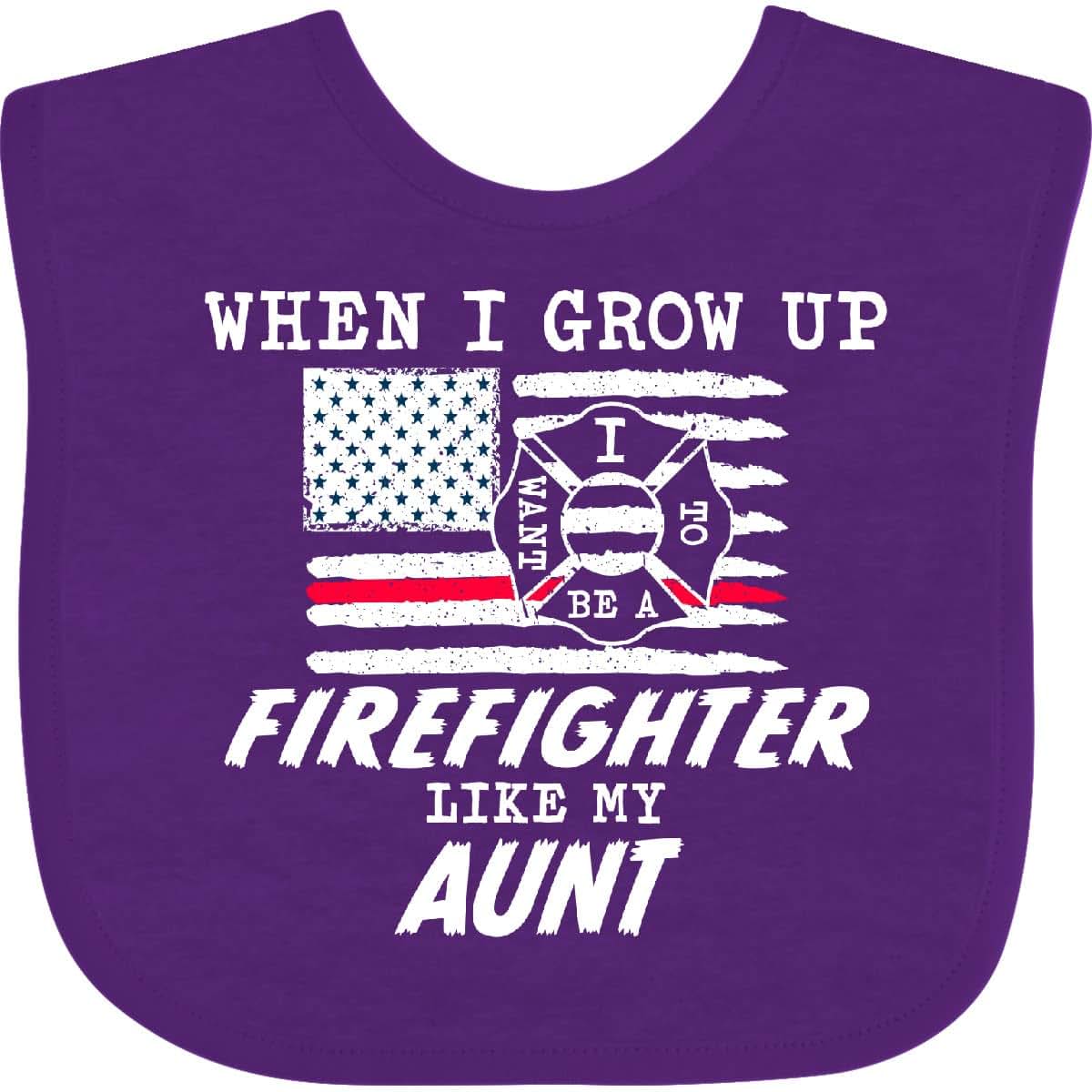 Inktastic Firefighter Bib for Babies
