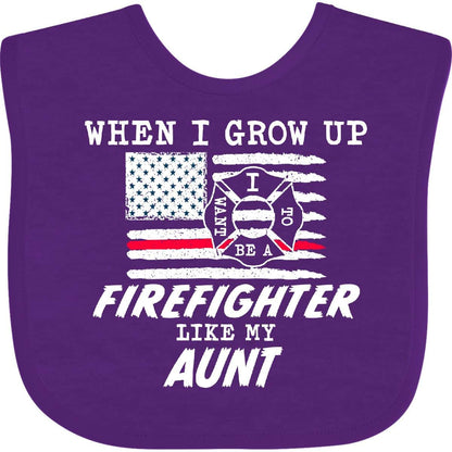 Inktastic Firefighter Bib for Babies