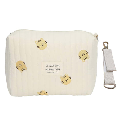 BONKZEBU Diaper Bag Organizer Insert for Baby Stroller Large Capacity Travel Storage Bag Tiger Head Pattern (photo 4)