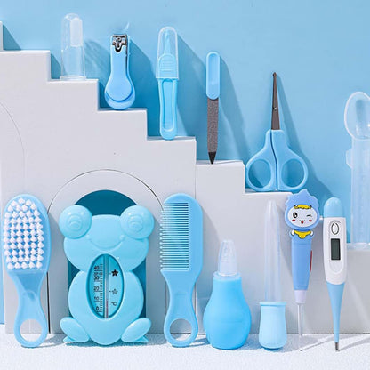 Pineeseatile Baby Grooming Kit, Baby Healthcare and Grooming Kit Nasal Aspirator Nail Clipper Hairbrush Set Newborn (photo 3)