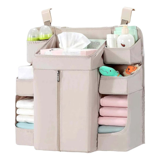 Diaper Organizer For Cribs And Changing Table With Adjustable Straps