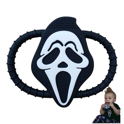 Highway 25 Designs Spooky Teethers Halloween Horror Gothic Baby Teething Ring Toys – Grim Reaper Ghost Teether for