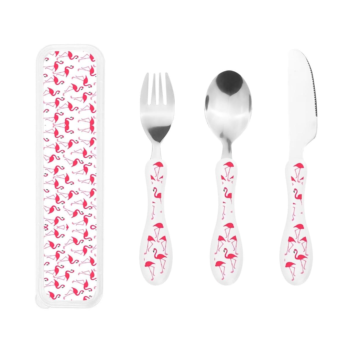 ZhanMg Pink Flamingo Utensil Set