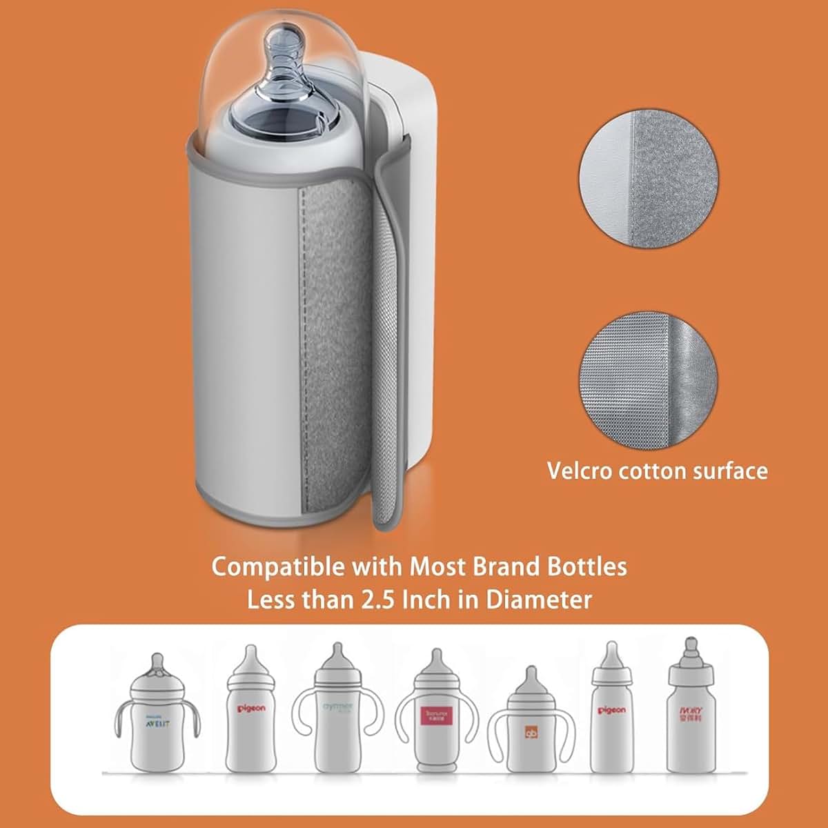 QANYEGN Milk Bottle Thermal Bag Portable USB Bottle Warmer (photo 3)