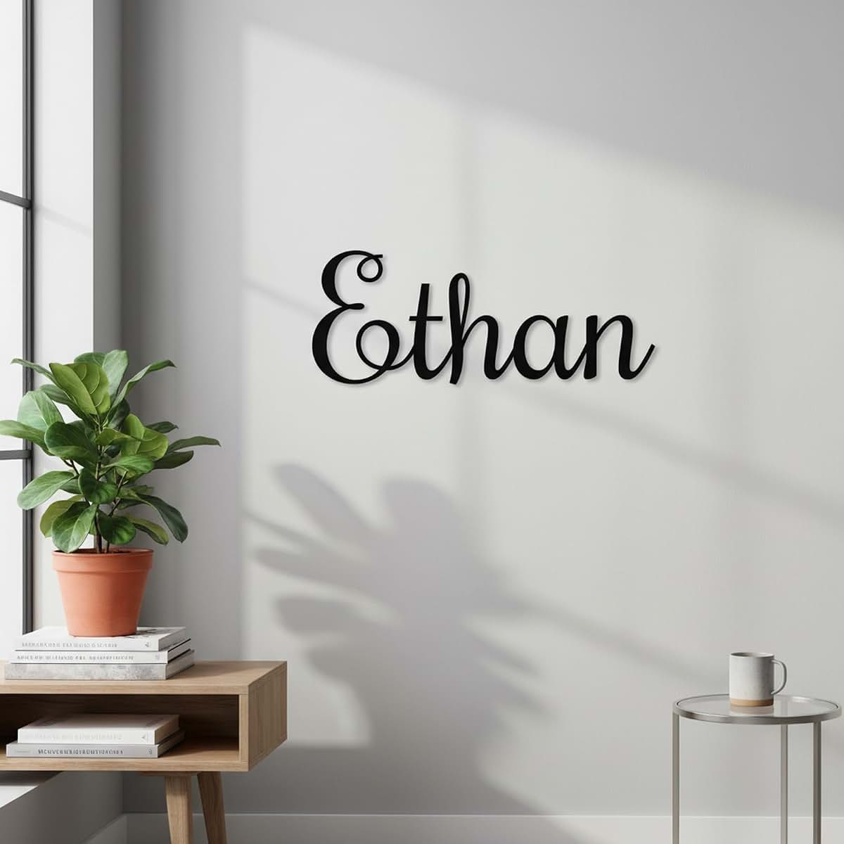 BabyOneStop Custom Metal Words Bold Modern Script Name Sign