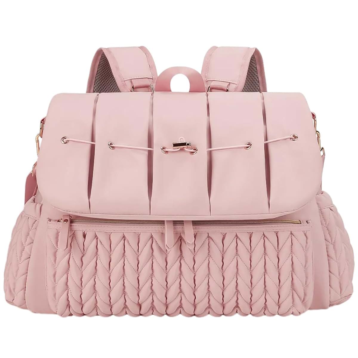 jiahesuw Multifunctional Diaper Bag Backpack with Changing Pad Large Capacity Foldable Travel Nappy Bag Multifunctional