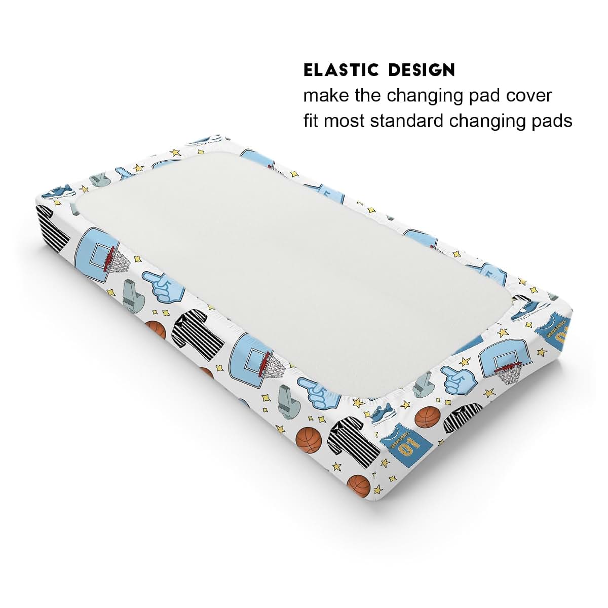 Hwmmbh Basketball Fitted Changing Pad Cover