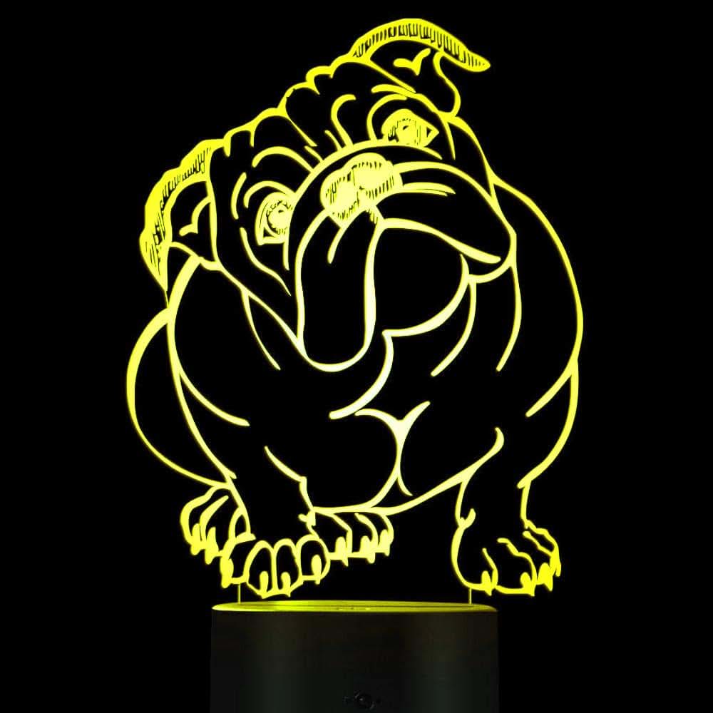 Jinnwell 3D French Bulldog Illusion Night Light With 16 Color Changing Modes (photo 3)