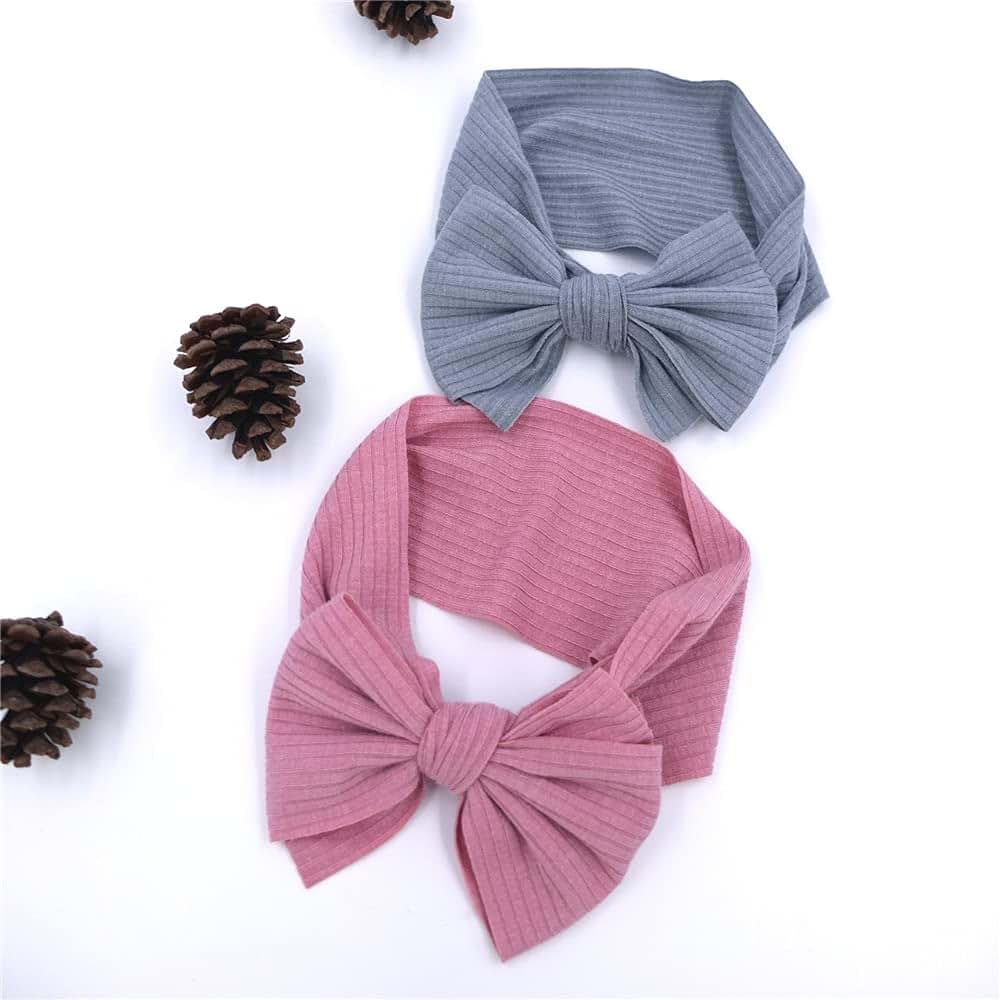 Sugarmelon Baby Headbands Headwrap Newborn Toddler Cotton Ribbed Turban Headband Hairband Infant Baby Show Gifts (photo 2)