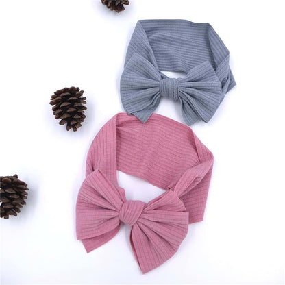 Sugarmelon Baby Headbands Headwrap Newborn Toddler Cotton Ribbed Turban Headband Hairband Infant Baby Show Gifts (photo 2)