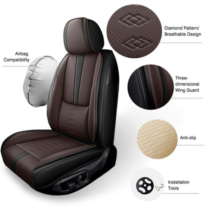 NCCLOVELY Car Seat Cover For Volvo C30 2008-2013 Waterproof Leather 2-Seats Standard