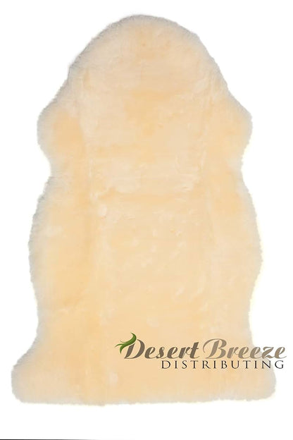 Desert Breeze Distributing Genuine New Zealand Baby Sheepskin, Soft Shorn Wool, Large 34-36 in