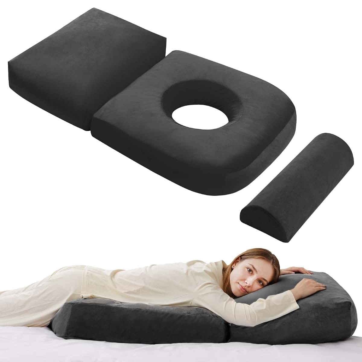 Full Body Pregnancy Pillow Set with Leg Support