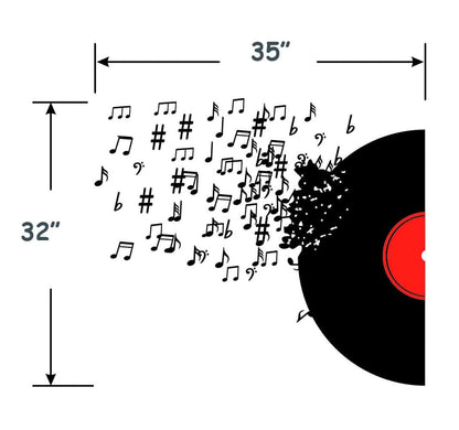 DNVEN Music Notes Wall Decals for Kids' Bedroom