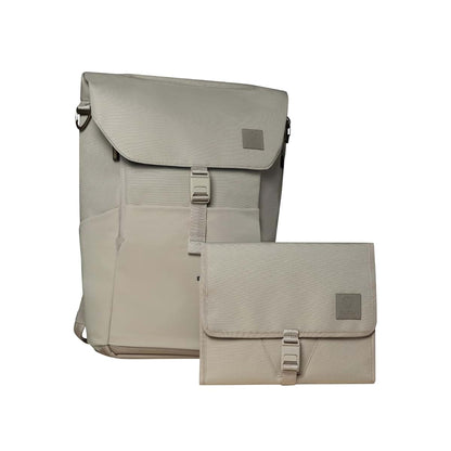 Huhu Diaper Bag Backpack + Baby Changing Wallet Bundle – Water-Resistant, Unisex Travel Kit for New Parents – Includes