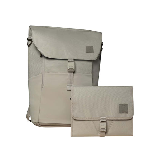 Huhu Diaper Bag Backpack + Baby Changing Wallet Bundle – Water-Resistant, Unisex Travel Kit for New Parents – Includes