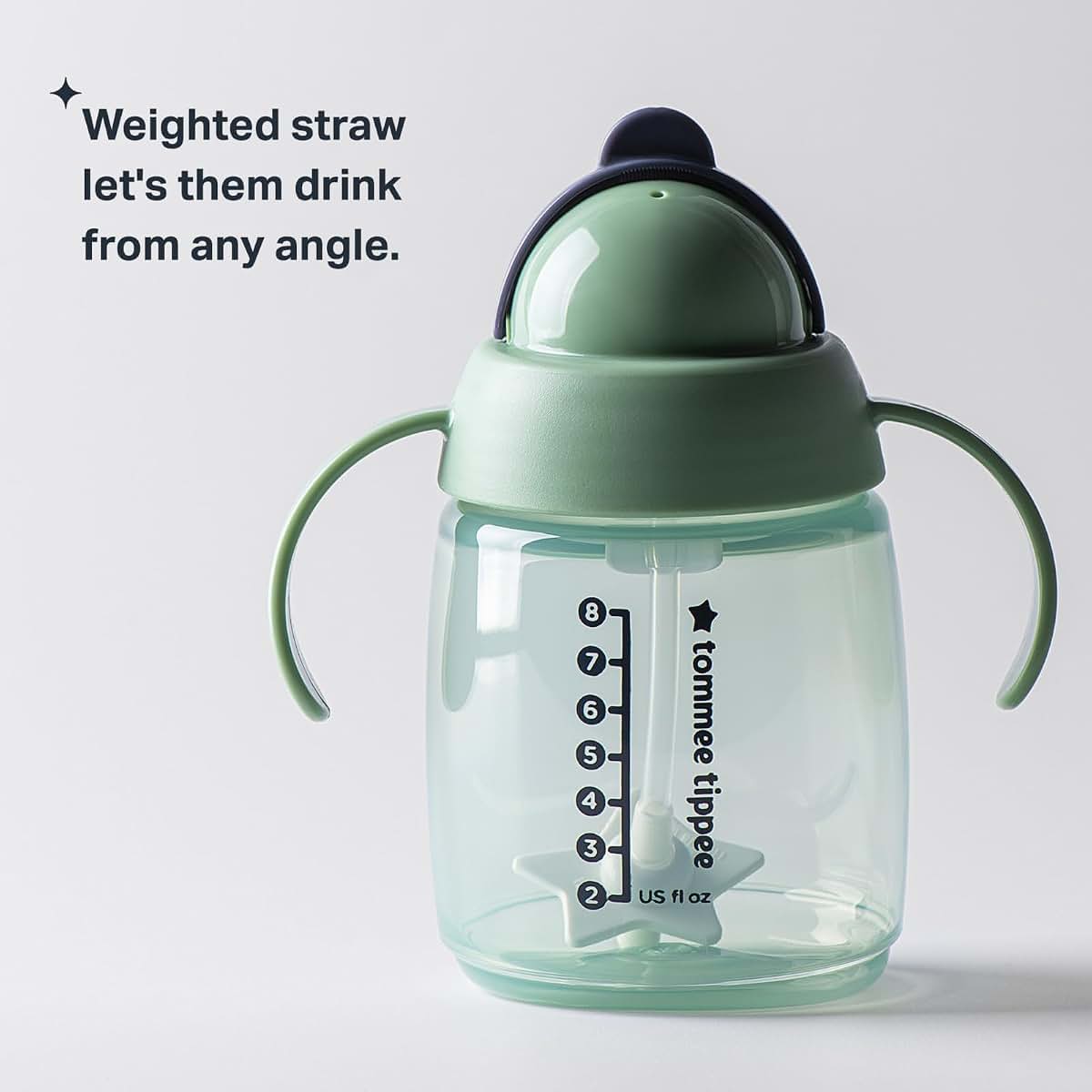 Tommee Tippee Starter Weighted Straw Sippy Cup for Toddler Weaning