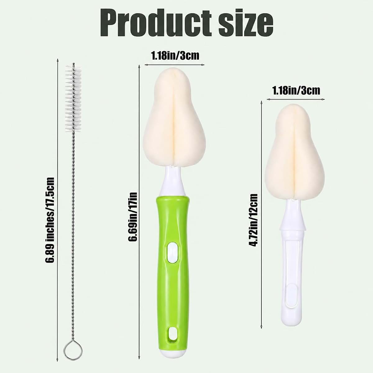 Susade 6 PCS Baby Bottle Brush Kit Breast Pump Cleaning Brush (photo 2)