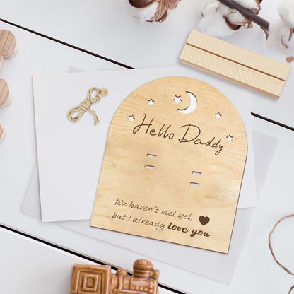 Gomakerer Wooden Pregnancy Announcement Sign Keepsake Display