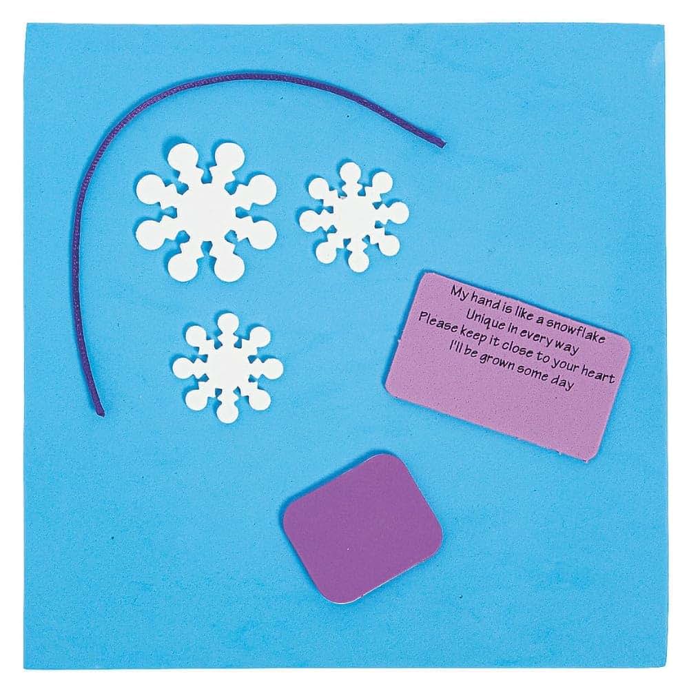 Fun Express Snowflake Handprint Picture Ornament Craft (photo 3)