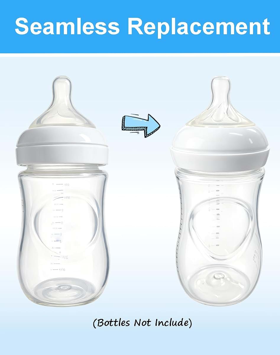Honeykin Replacement Bottle Ring Collars Compatible with Philips Avent Natural Bottles, PP or Glass Bottles, Screw Ring (photo 3)