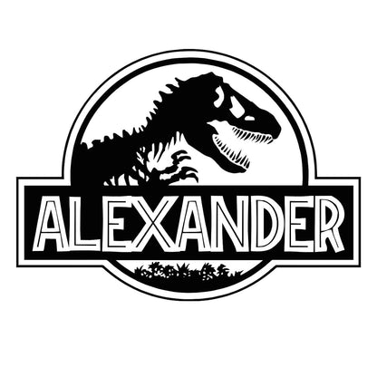 StickertoLife Jurassic Dinosaur Personalized Wall Decal