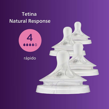 Philips Avent Natural Response Nipples, Fast Flow, 4-Pack (photo 2)