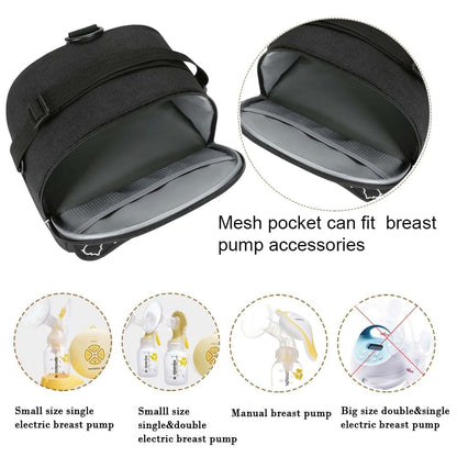 MOMIGO Double Layer Cooler Backpack for Breast Milk Pump and Bottles