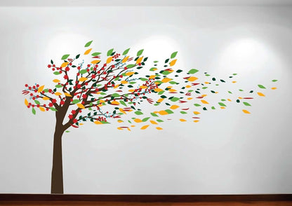 Innovative Stencils Blowing Tree Cherry Blossom Nursery Wall Decal