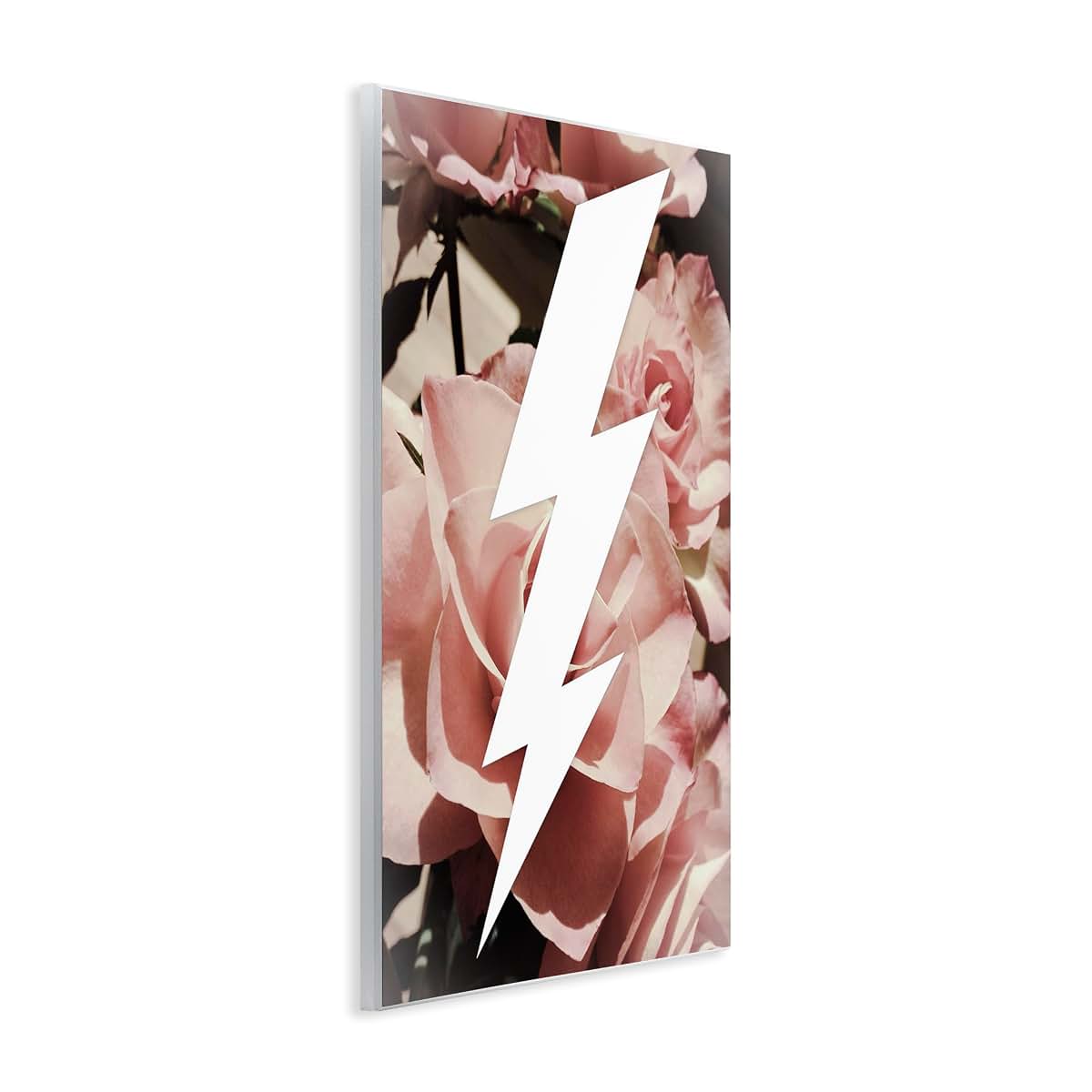 Stupell Industries Lightning Bolt and Roses Wall Plaque Art, 10x15