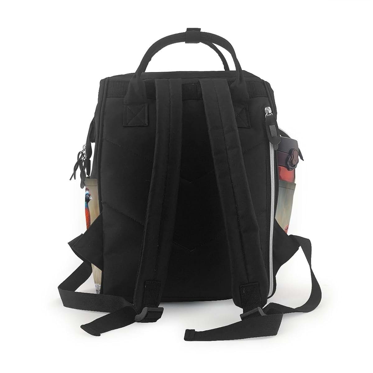 HCBPWVQA Red Pheasant Print Diaper Bag Multifunction Laptop Backpack