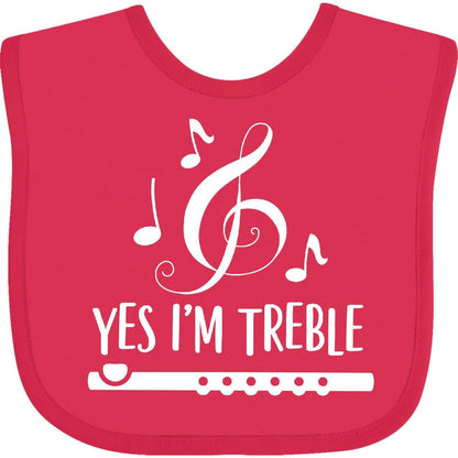 Inktastic Baby Bib With Funny Flute Music Quote