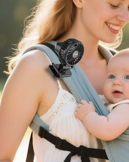 Amacool Mini Fan with Clip for Carriers and Strollers