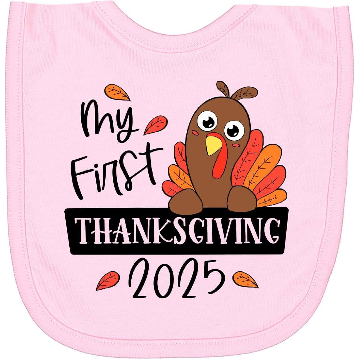 Inktastic My First Thanksgiving Cute Turkey Newborn Bib