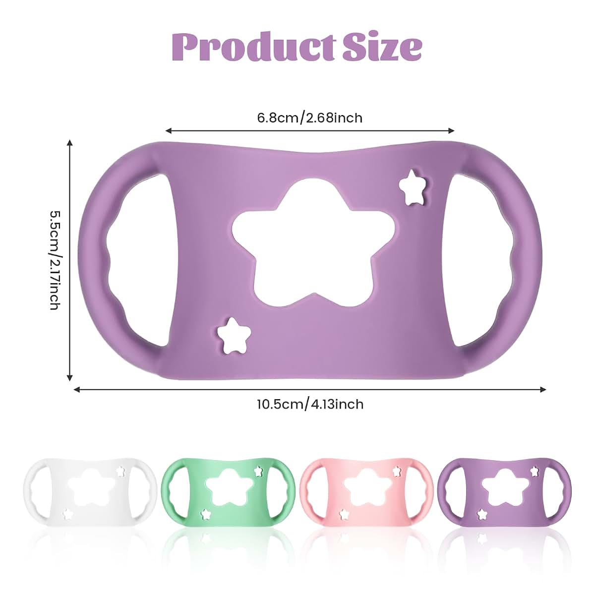 Qiuruoo 4-Piece Silicone Bottle Handles For Narrow-Neck Bottles (photo 2)