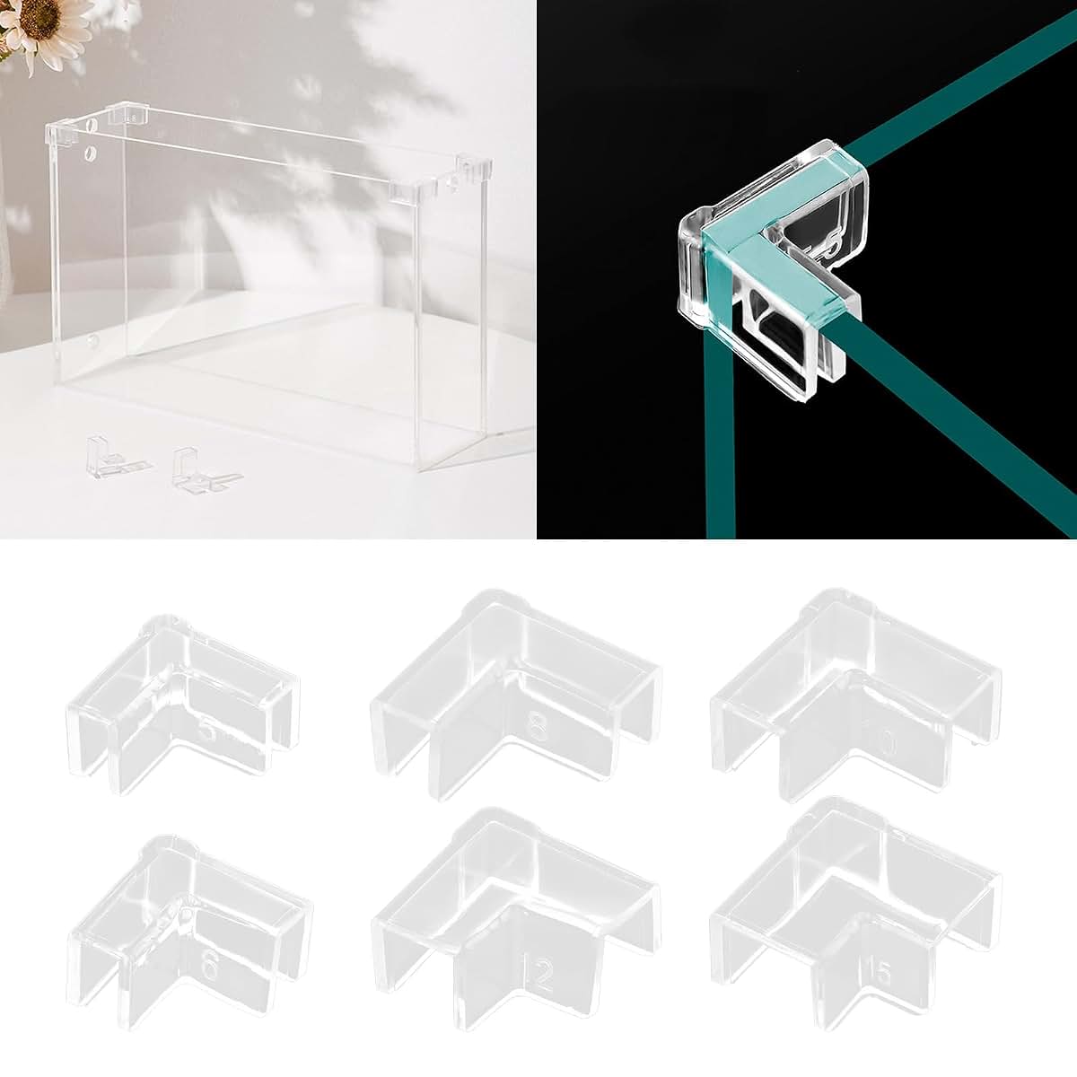 Labetue Fish Glass Edges Protector 4 Pieces Transparent Corner Guard (photo 2)
